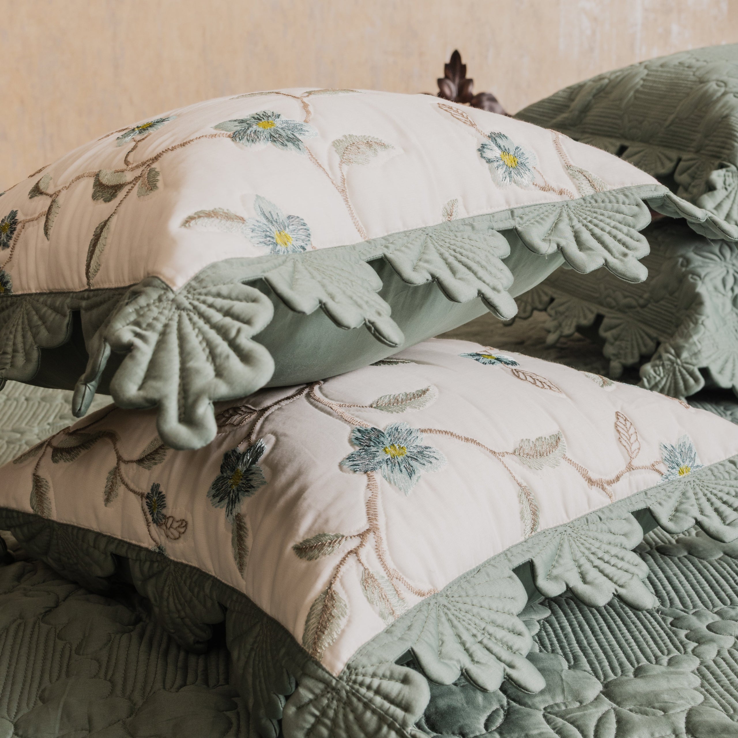 Quilted cotton bedcover 5 pcs set [B0023]