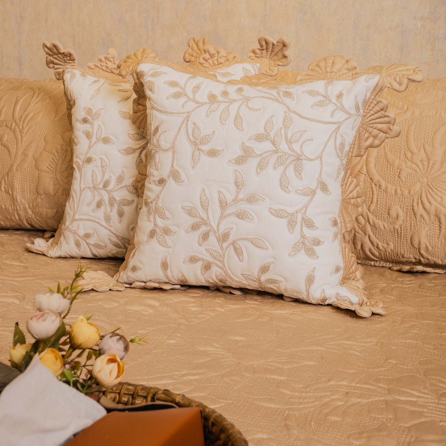 Quilted cotton bedcover 5 pcs set [B0022]