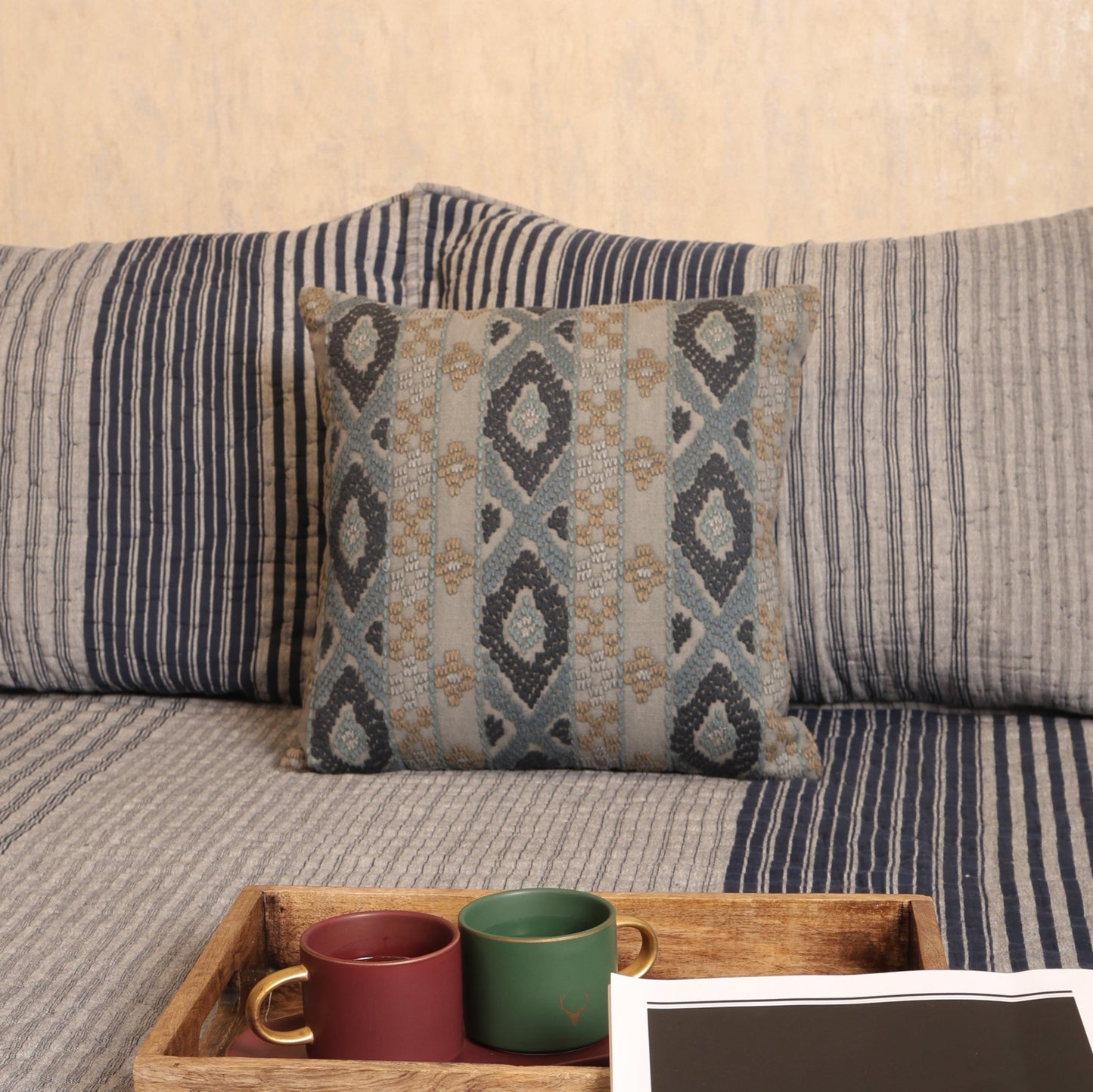 QUILT BORO DIAMOND BEDSPREED 3PCS SET [B0015]