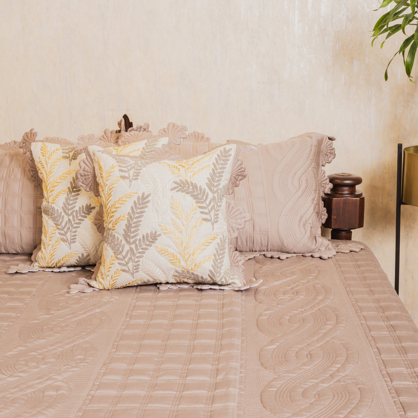 Quilted cotton bedcover 5 pcs set [B0018]