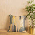 Thread work with golden foil cushion cover(18x18) [Cc0011]