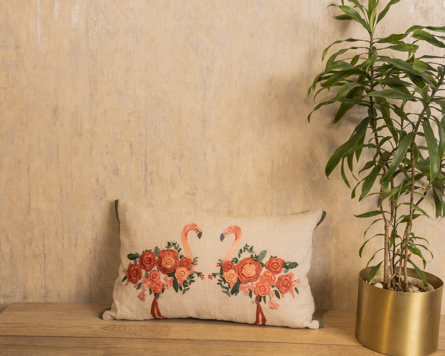 Cotton thread bird embroidery (12x20)