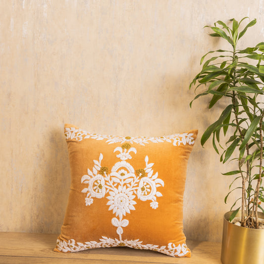 velvet thread embroidery cushion cover(18x18) [Cc0013]