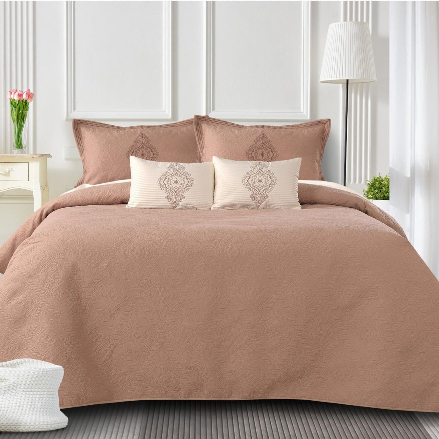 QUILTED BEDCOVER 5PCS SET [B0038]
