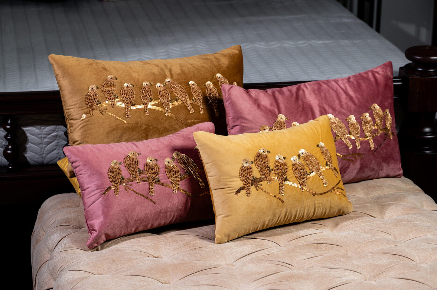 Embroidered Deco Pillow(12*24)inches