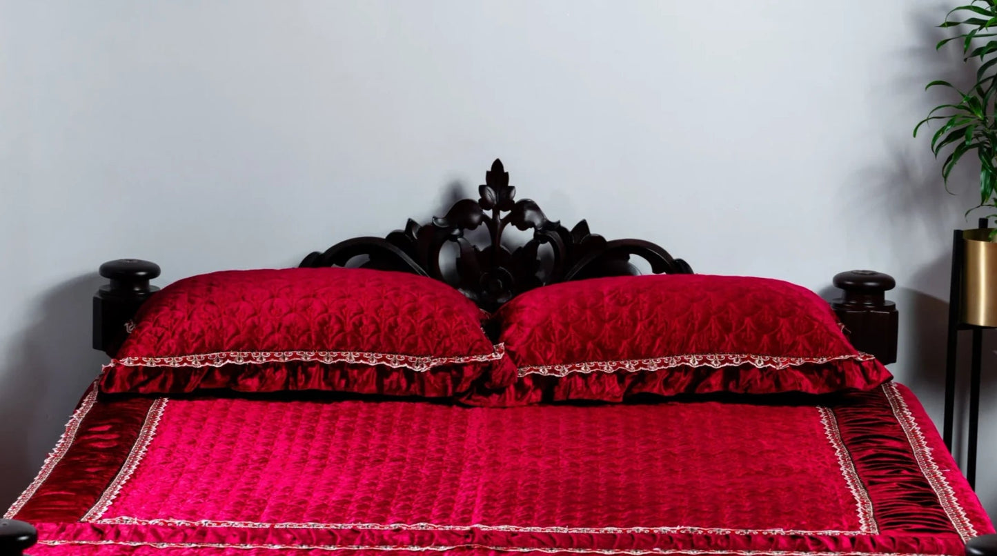 Premium Velvet Quilted Bed Cover