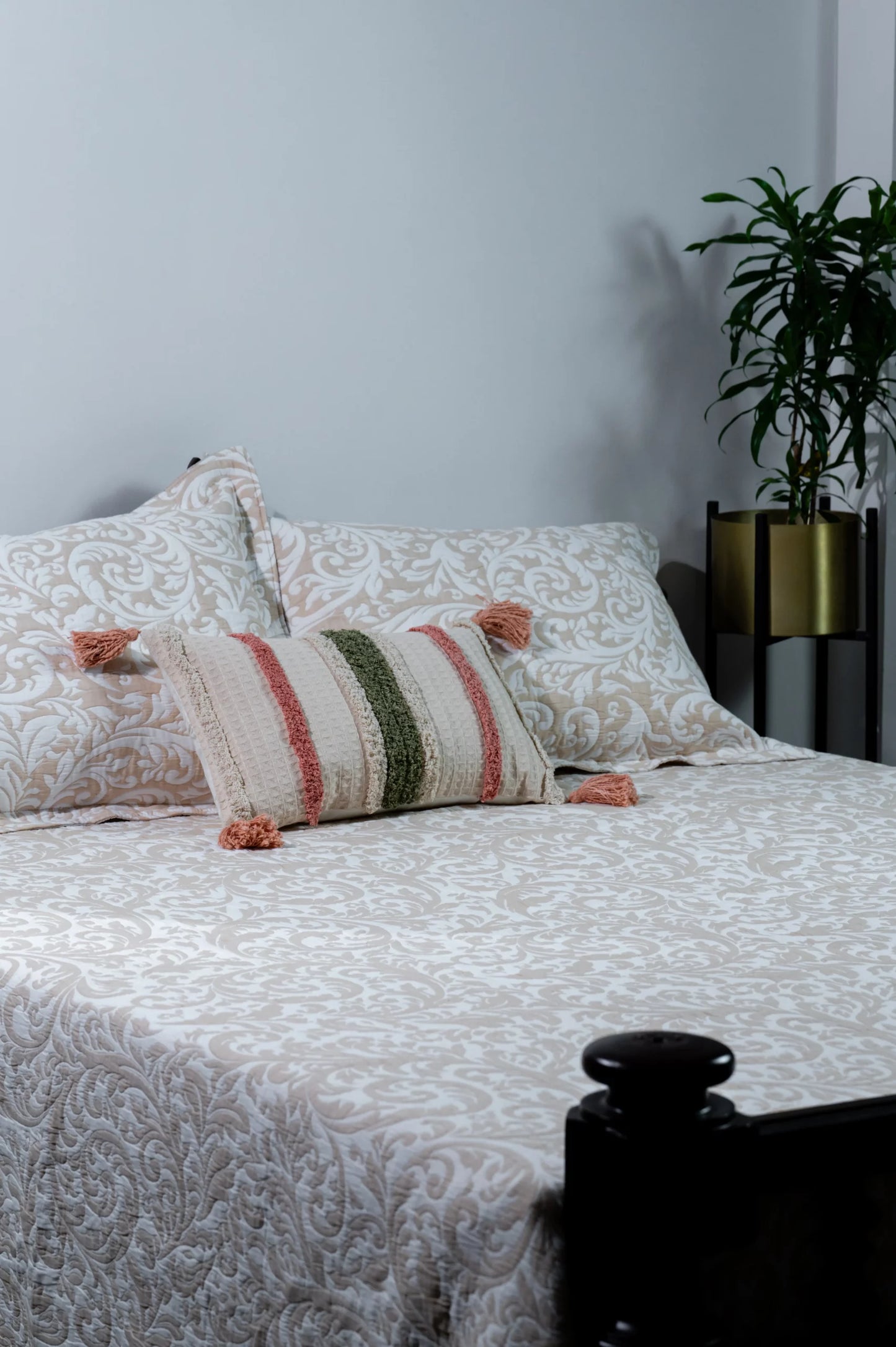 COTTON QUILTED BED COVER 3PCS SET