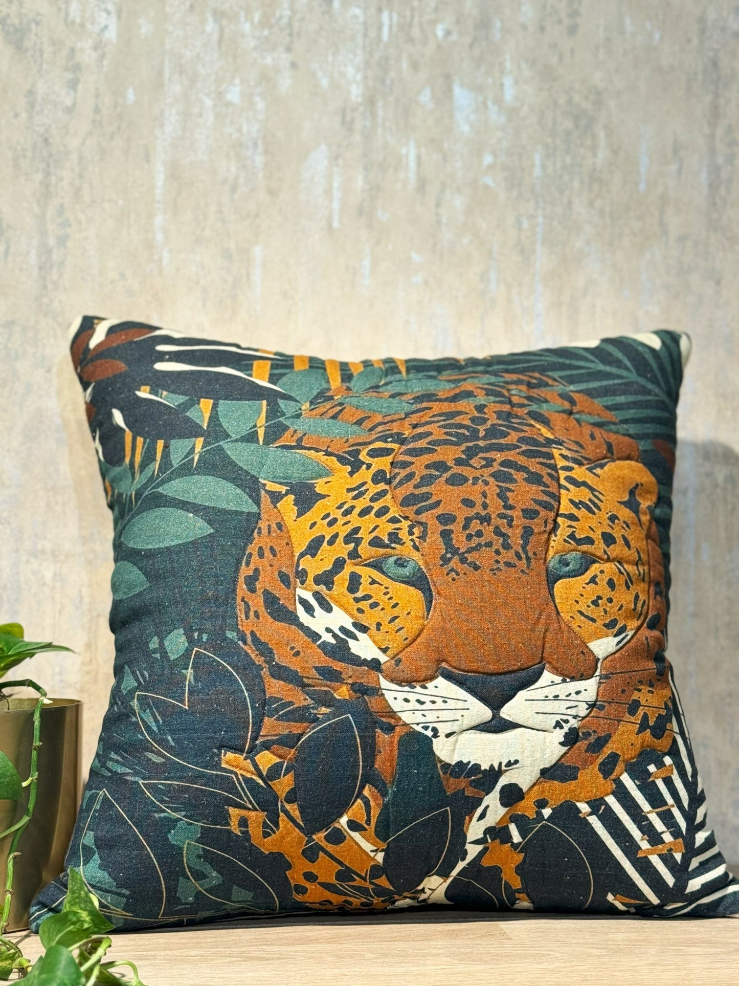 Stone Washed Printed Cushion Cover (18*18)inches