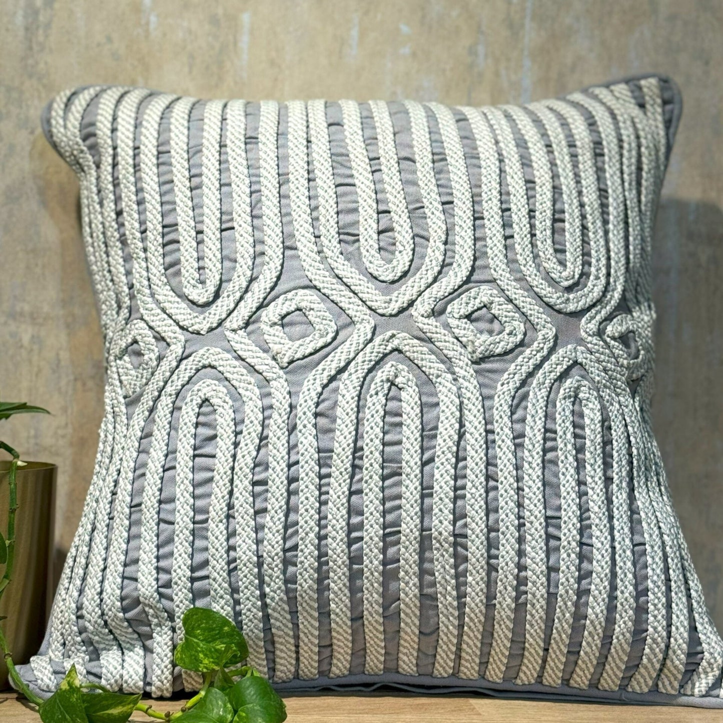 Rope Pattern Cushion Cover (18x18) [Cc0027]