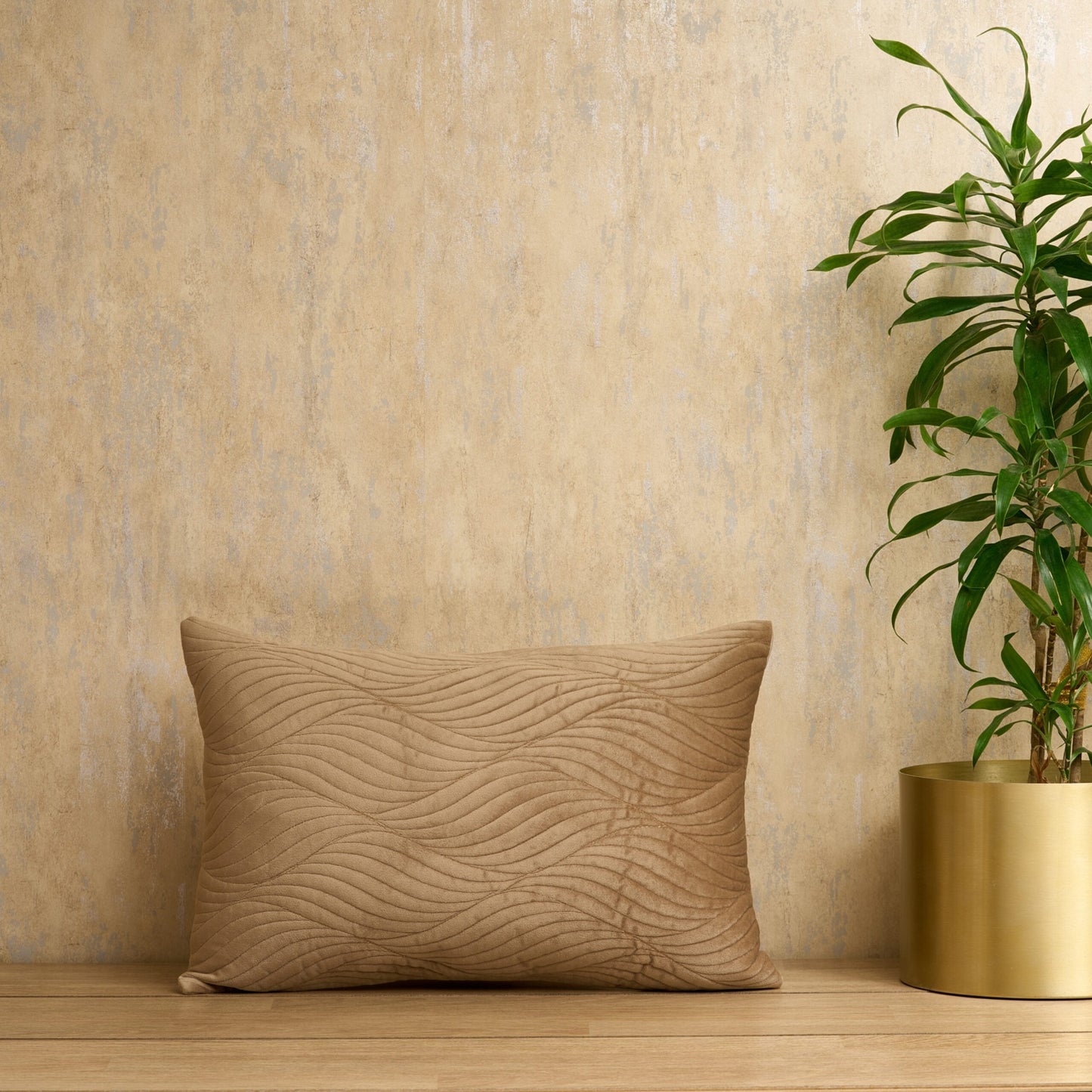 Velvet quilted cushion cover (12x20) [Cc0048]