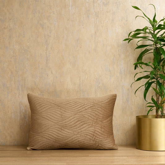 Velvet quilted cushion cover (12x20) [Cc0048]