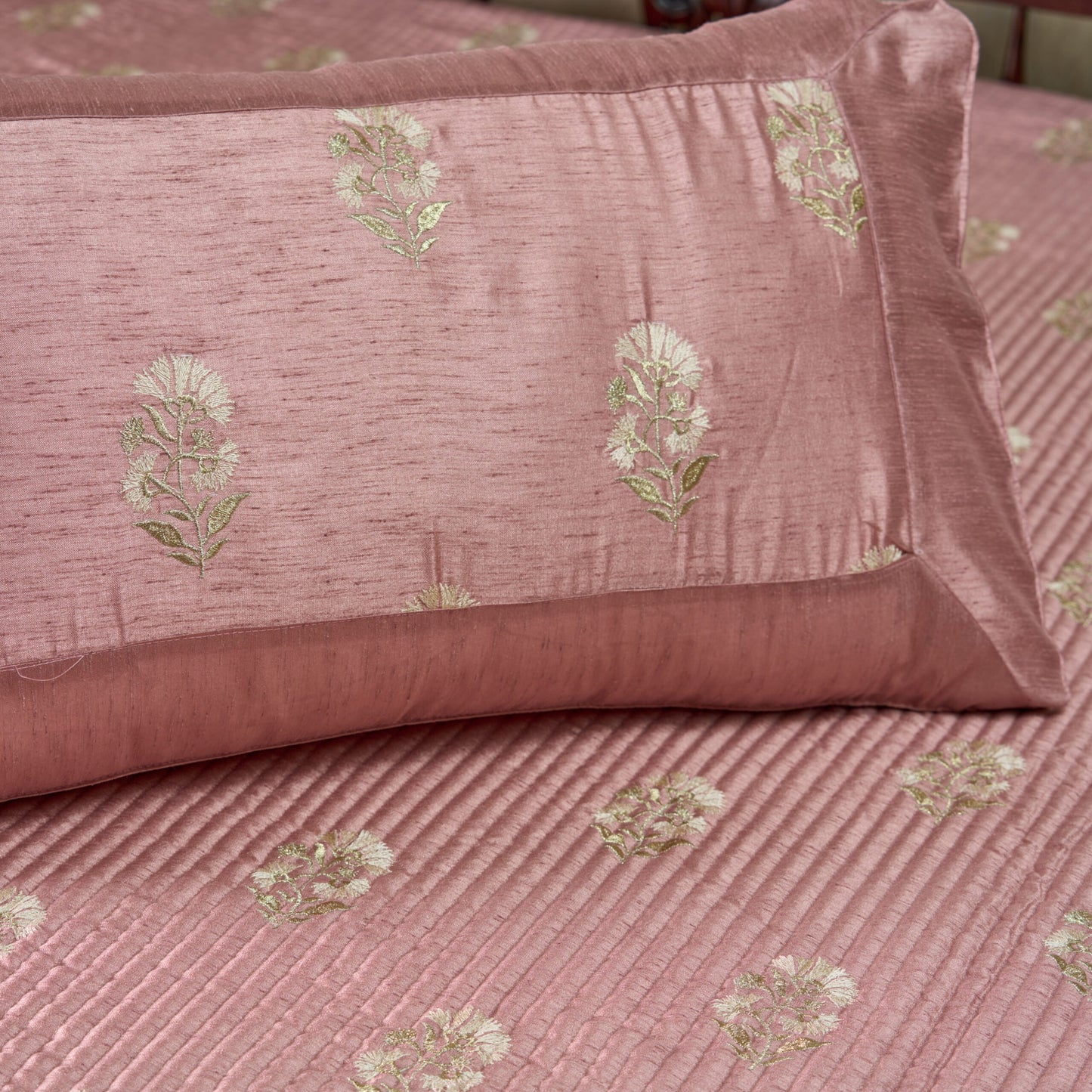 Embroidered Quilted Bed Spread