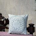 WHITETHREAD WITH FLORA EMBROIDERED CUSHION COVER (18x18) [Cc0040]