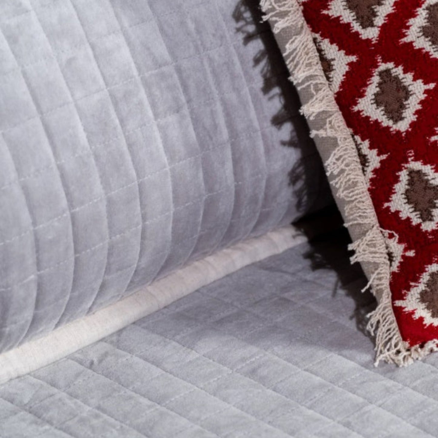 Premium Velvet Quilted Bed Cover 3pcs Set [B0028]